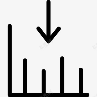 减少雾霾条形图箭头减少图标图标