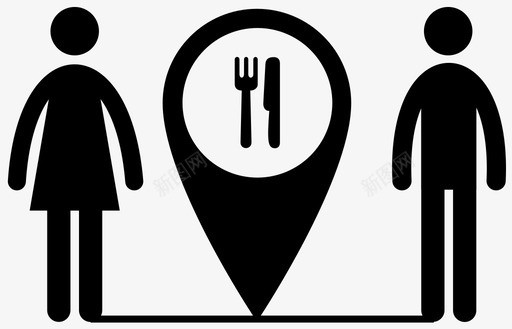 餐厅约会情侣计划图标图标
