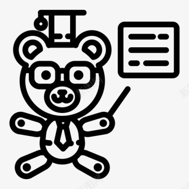 熊学泰迪熊玩具熊图标图标