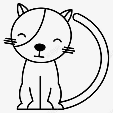 猫d字母表动物图标图标