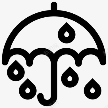 下雨阳伞伞图标图标