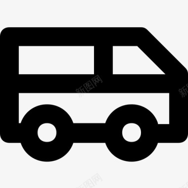 公共交通标识巴士公共交通巴士字形图标图标