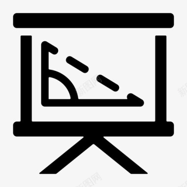 黑板学校开学黑板画架教育图标图标