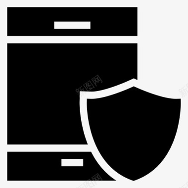 公共信息标志安全标志智能手机安全锁定移动图标图标