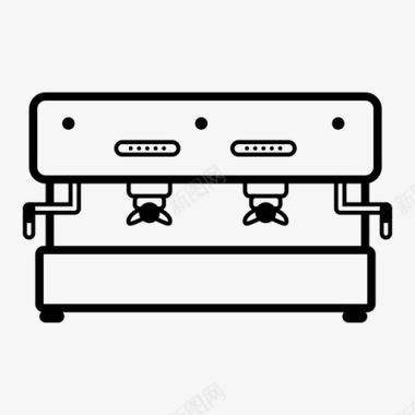 咖啡烘焙炉浓缩咖啡机卡布奇诺咖啡店图标图标
