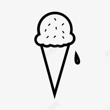 美味的食物冰淇淋筒美味食品甜点图标图标