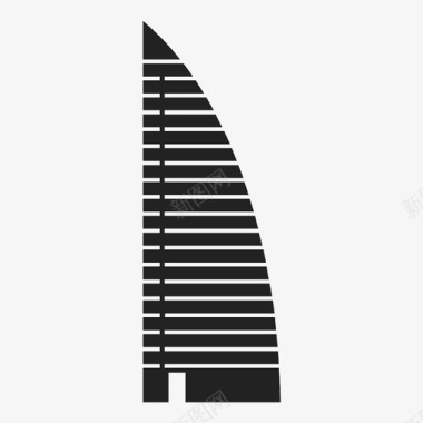 豪华酒店阿拉伯塔建筑迪拜图标图标