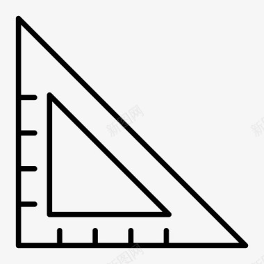 尺三角测量比例尺图标图标