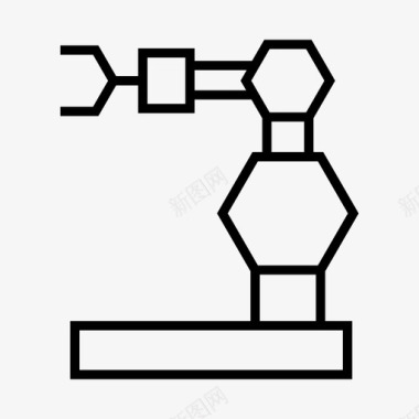 自动化工业机器人自动化机械图标图标