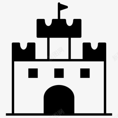 城堡城堡建筑古堡图标图标
