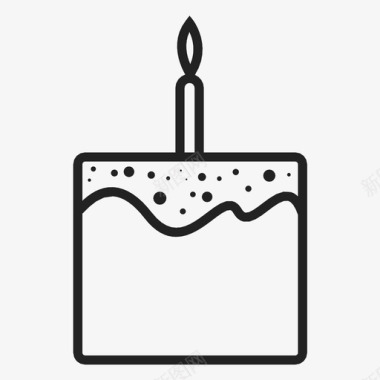 生日蛋糕蜡烛甜甜的图标图标