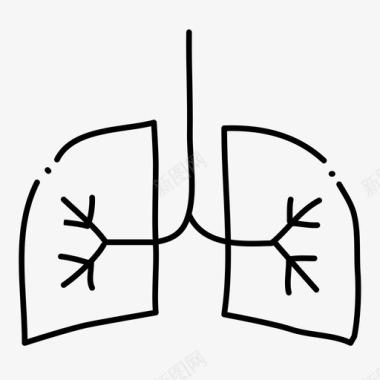 肺呼吸健康图标图标