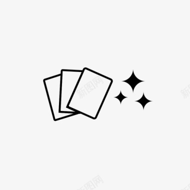 创建新牌组卡片星星图标图标