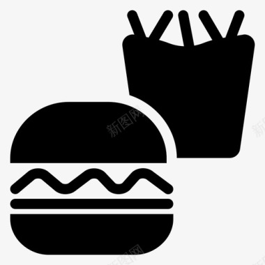 法式汉堡快餐法式图标图标