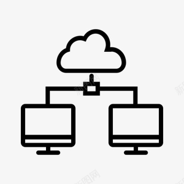 云传输云网络云服务器计算机图标图标
