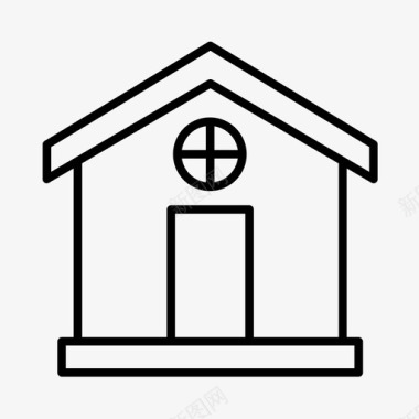 房屋建筑物教堂图标图标