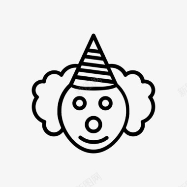小女孩生日快乐小丑生日生日快乐图标图标