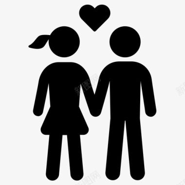 相爱的情侣情人节家庭图标图标