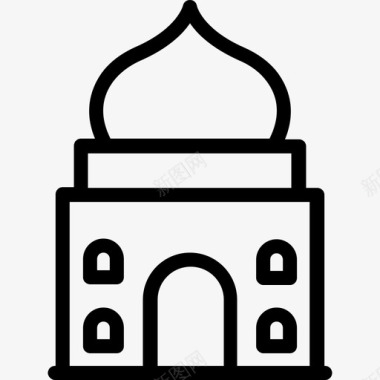 伊斯兰建筑上帝之家清真寺图标图标