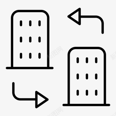 公司结构关联公司建筑物图标图标