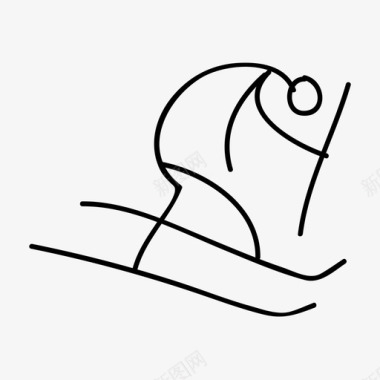 滑雪人雪图标图标