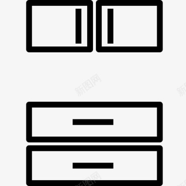 矢量布厨柜抽屉家具图标图标