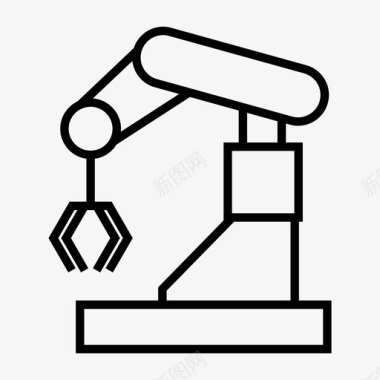 自动化生产线工业机器人自动化制造图标图标