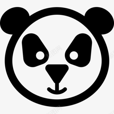中国熊猫动物中国新年图标图标