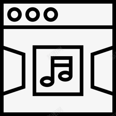 音乐相册滑块应用程序内容图标图标
