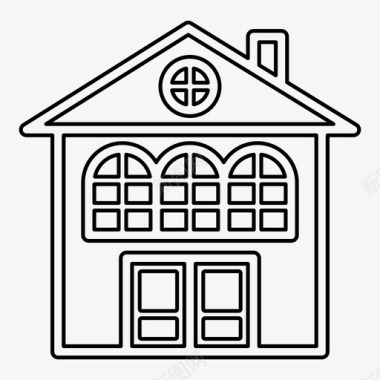 黑色房子房子建筑家图标图标