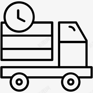 交货快速交货货物物流图标图标