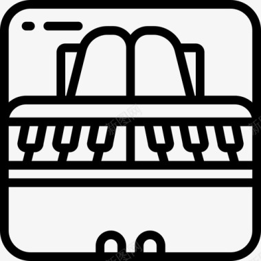 钢琴乐器琴键图标图标