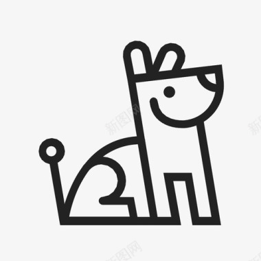 坐着的狗动物宠物图标图标