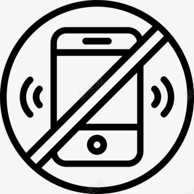 禁止移动标志禁止使用移动电话禁止移动电话图标图标