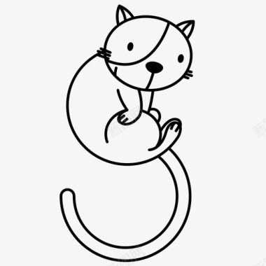 猫s字母表动物图标图标