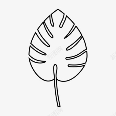 棕榈叶植物树木图标图标