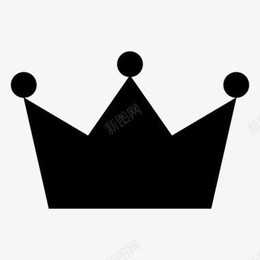 皇冠国王奢华图标图标