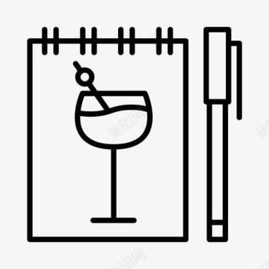 酒水菜单酒水酒保图标图标