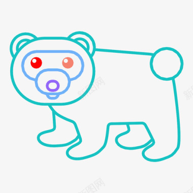 熊动物可爱图标图标