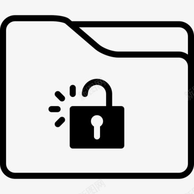 解锁文件夹暗主题隐私安全图标图标