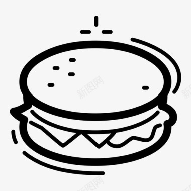 汉堡食物美味的食物图标图标