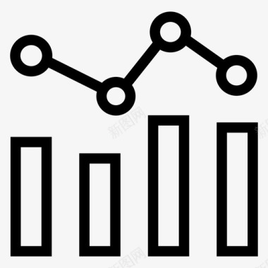 矢量数据分析图标条形图分析图表图标图标