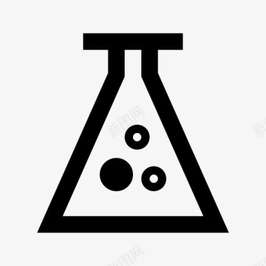 矢量网格烧瓶课程教育图标图标