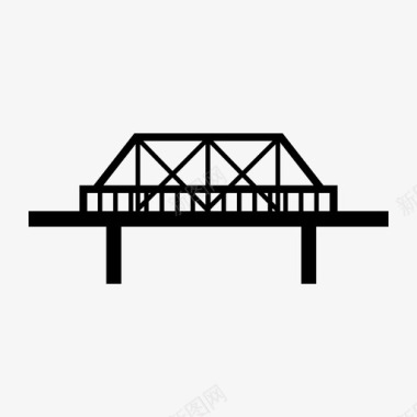 桥梁桥梁堤道建筑图标图标