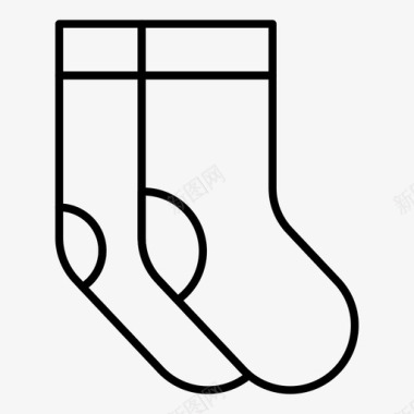 美国运动袜子圣诞布料图标图标