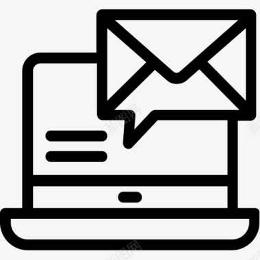 电子邮件信封笔记本电脑图标图标