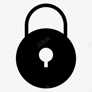 公共信息标志安全标志锁定保护安全图标图标