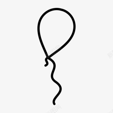 生日的气球气球庆祝氦气球图标图标