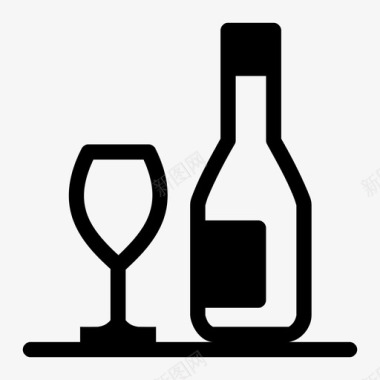 庆典葡萄酒饮料庆典图标图标