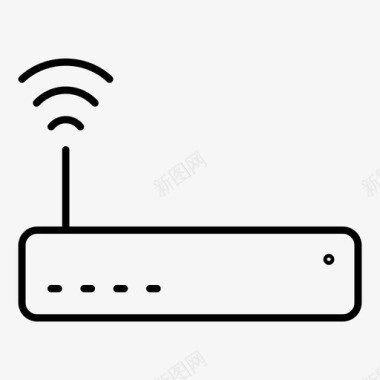 不吸烟的信号wifi路由器设备保护图标图标